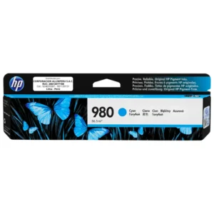 Tinta HP 980 cian D8J07A cartucho original frontal