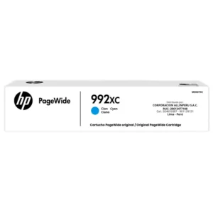 Foto de tinta HP 992X cian M0K07XC empaque original