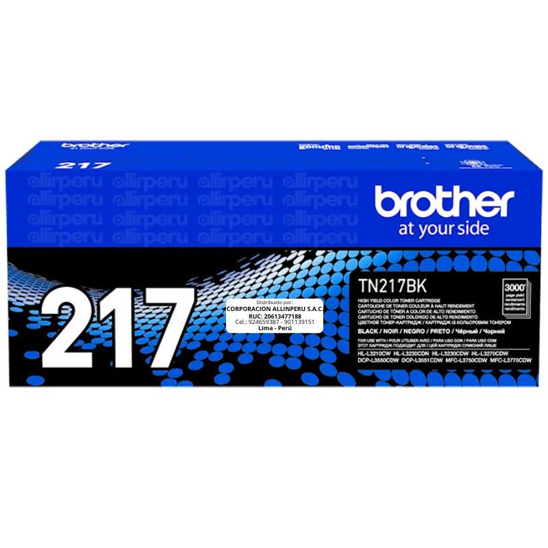 Toner Brother TN-217BK Negro 3.000 Páginas Original