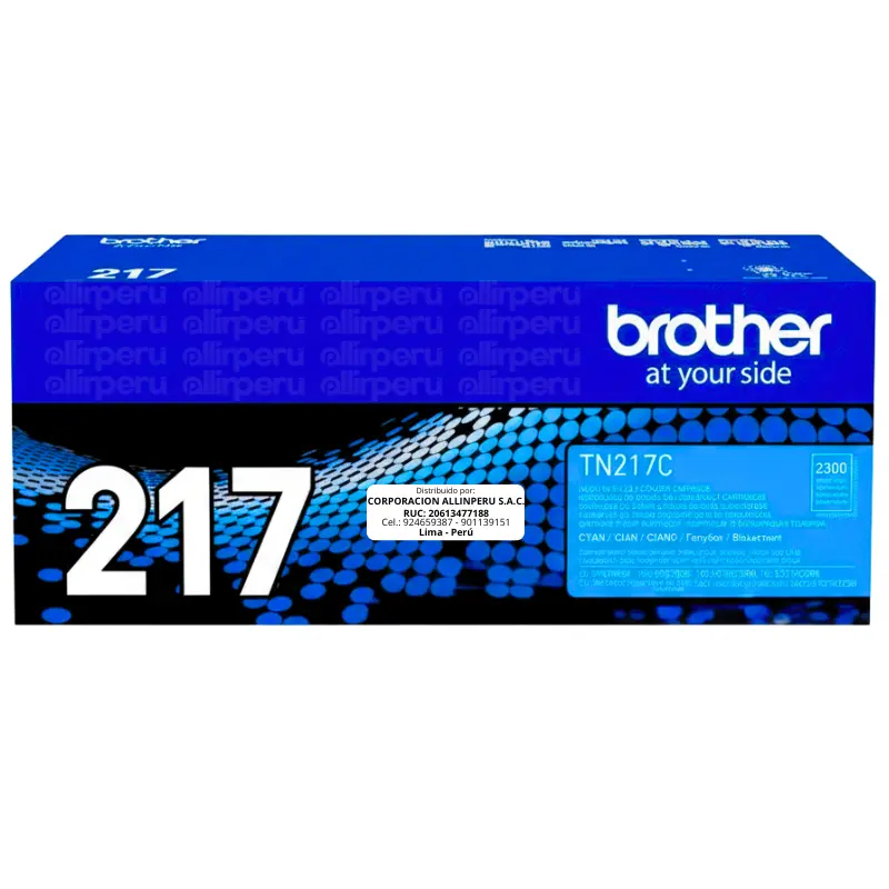Toner Brother TN-217C Cian 2.300 Páginas Original