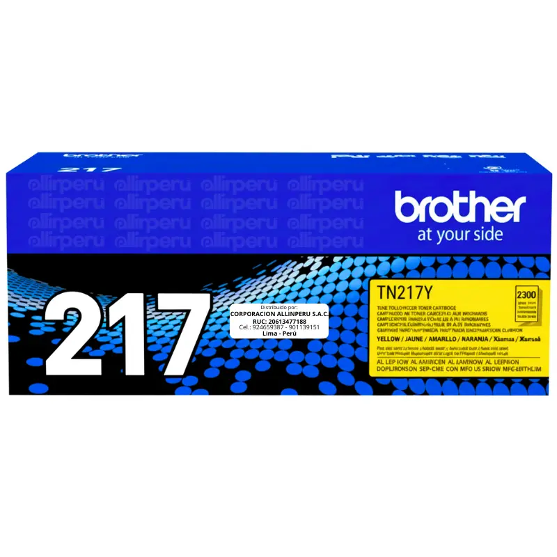 Toner Brother TN-217Y Yellow 2.300 Páginas Original Toner Brother TN-217Y Yellow 2.300 Páginas Original