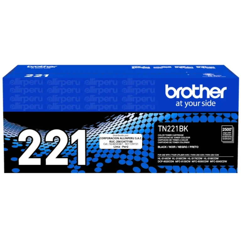 Toner Brother TN-221BK Negro 2.500 Páginas Original