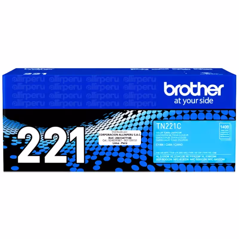 Toner Brother TN-221C Cian 1.400 Páginas Original