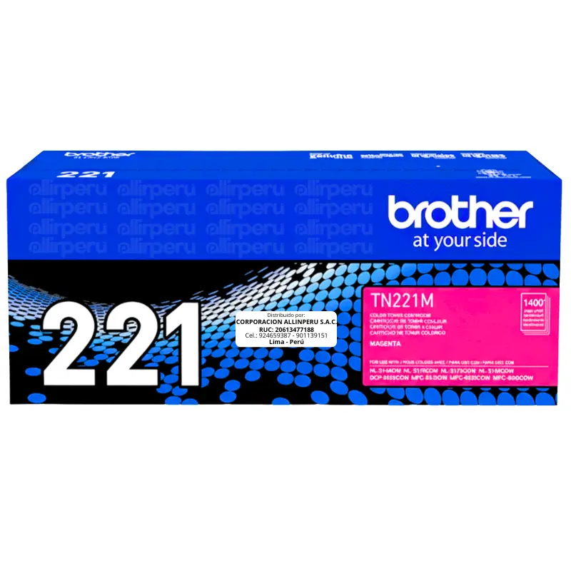 Toner Brother TN-221M Magenta 1.400 Páginas Original Toner Brother TN-221M Magenta 1.400 Páginas Original
