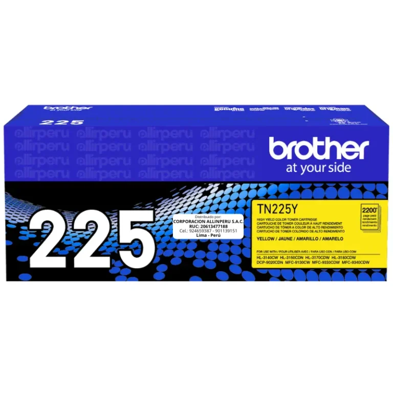 Toner Brother TN-225Y Yellow 2.200 Páginas Original