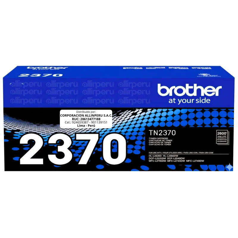 Toner Brother TN-2370 Negro 2.600 Páginas Original Toner Brother TN-2370 Negro 2.600 Páginas Original