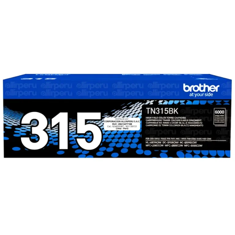 Toner Brother TN-315BK Negro, 6.000 Páginas original