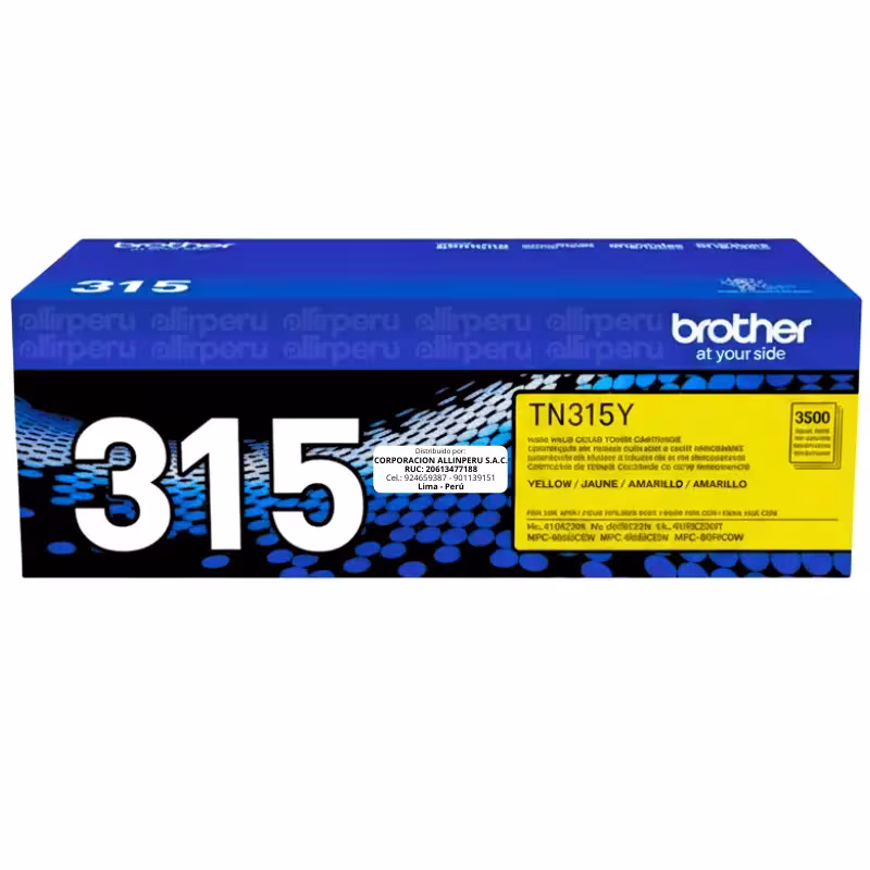 Toner Brother TN-315Y Yellow 3.500 Páginas Original