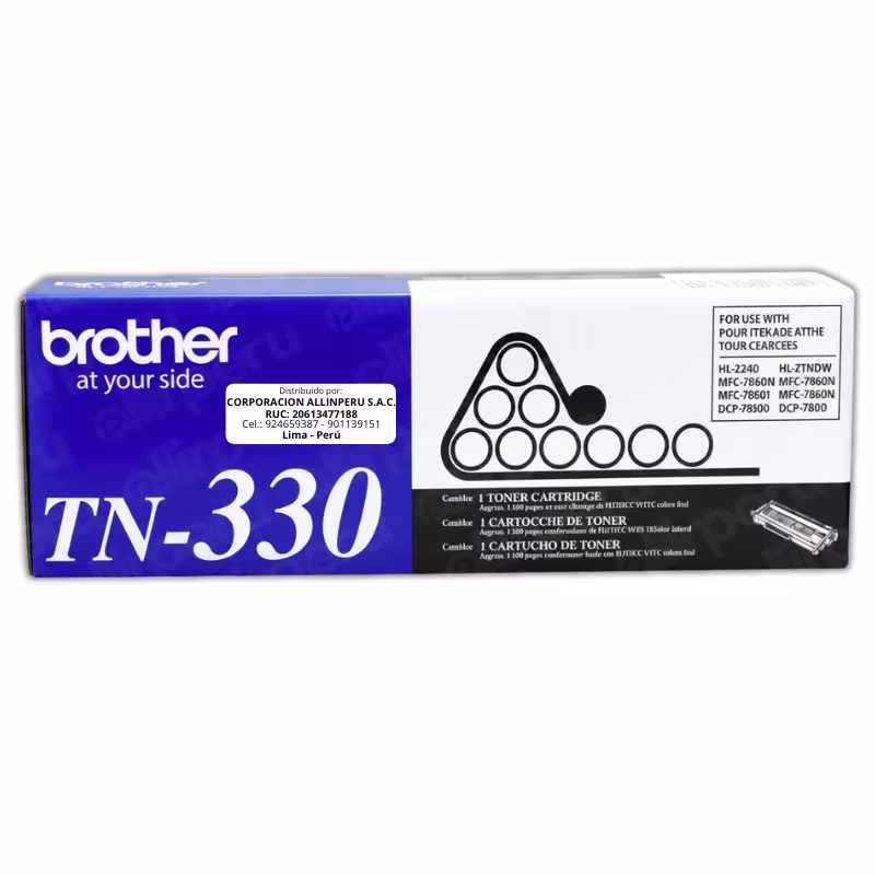 Toner Brother TN-330 Negro 1.500 Páginas Original