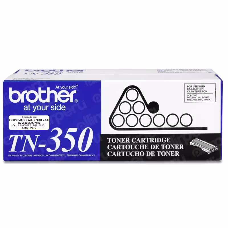 Toner Brother TN-350 Negro 2.500 Páginas Original