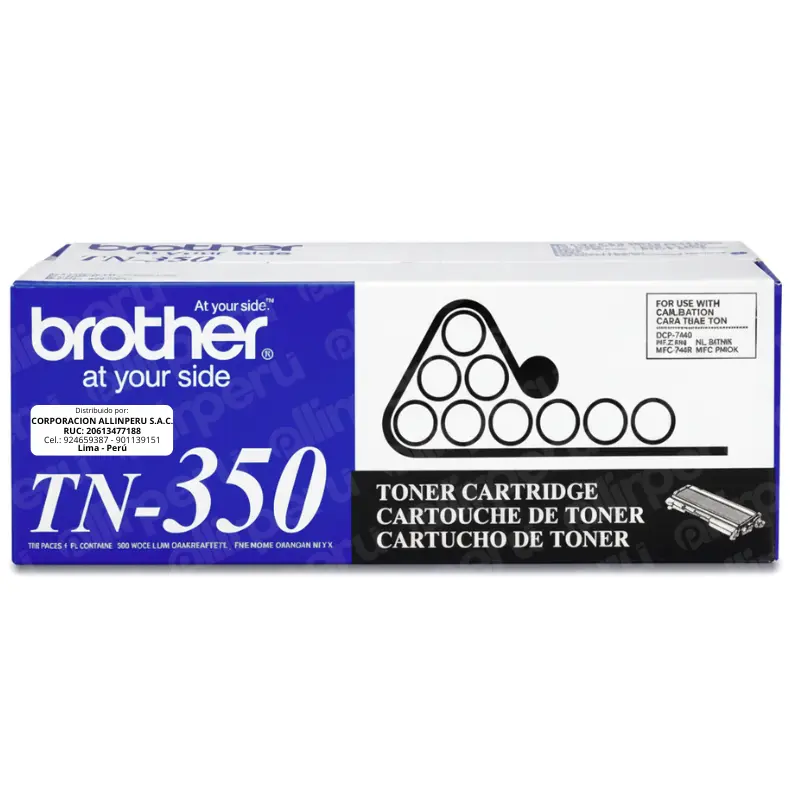 Toner Brother TN-350 Negro 2.500 Páginas Original Toner Brother TN-350 Negro 2.500 Páginas Original