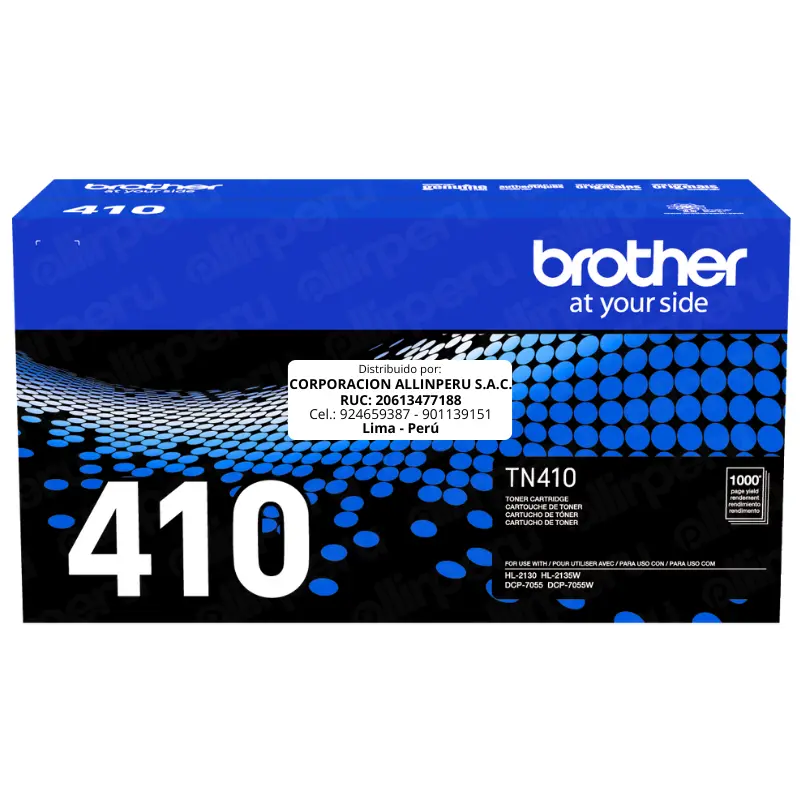 Toner Brother TN-410 Negro 1.000 Páginas Original