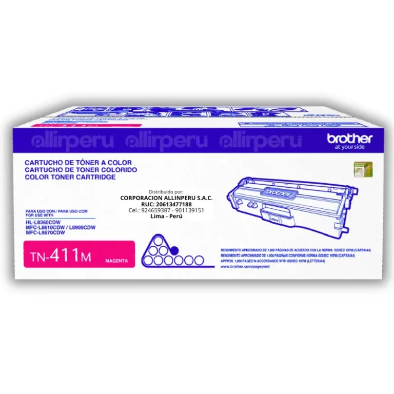 Toner Brother TN-411M Magenta 1,800 Páginas Original