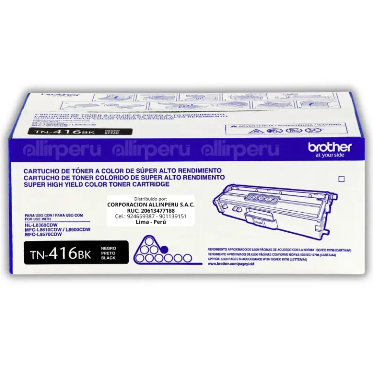 Toner Brother TN-416BK Negro 6,500 Páginas
