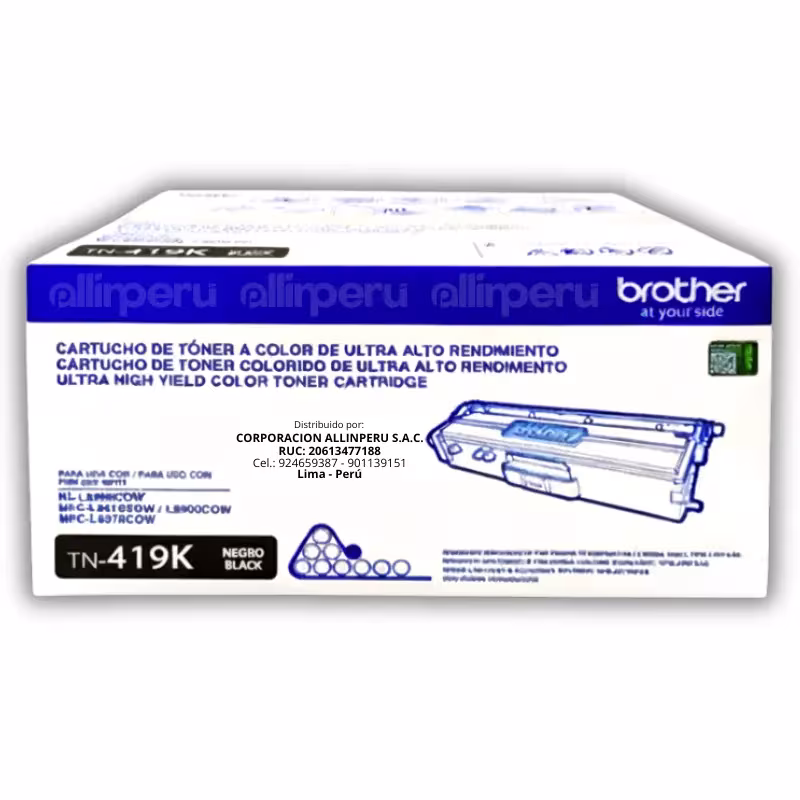 Toner Brother TN-419BK Negro, 9.000 Páginas