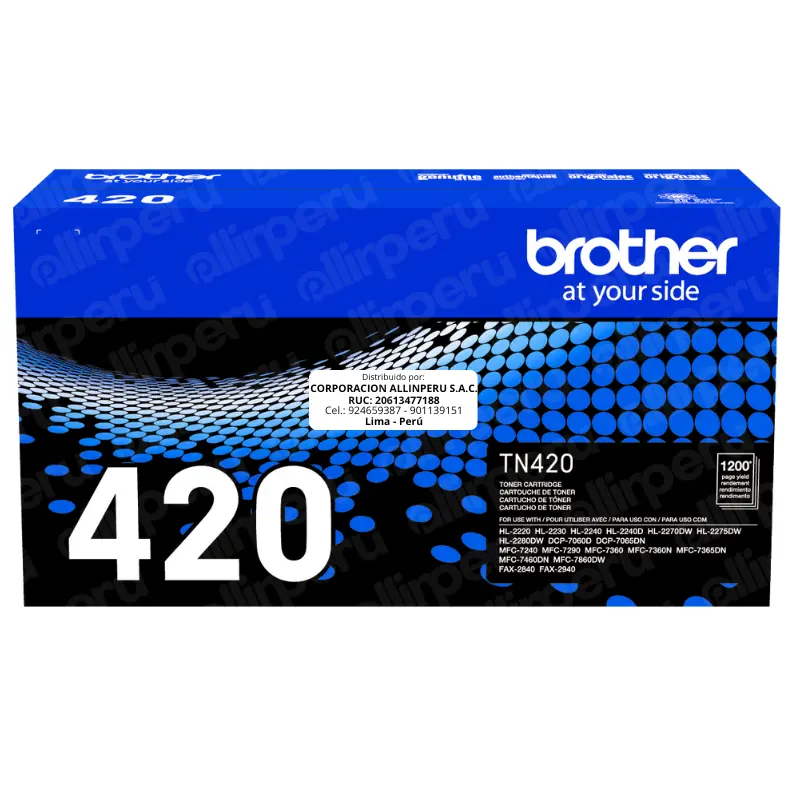 Toner Brother TN-420 Negro 1.200 Páginas Original Toner Brother TN-420 Negro 1.200 Páginas Original