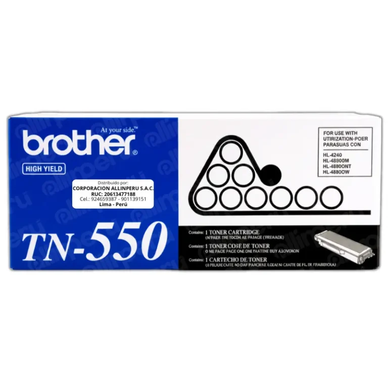 Toner Brother TN-550 Negro 3.500 Páginas Original
