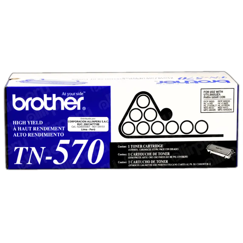 Toner Brother TN-570 Negro 6.700 Páginas Original Toner Brother TN-570 Negro 6.700 Páginas Original