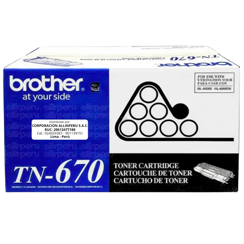 Toner Brother TN-670 Negro 7.500 Páginas Original Toner Brother TN-670 Negro 7.500 Páginas Original