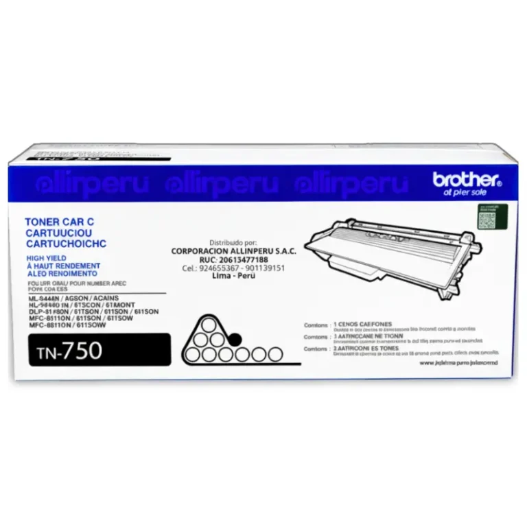 Toner Brother TN-750 Negro 8.000 Páginas Original
