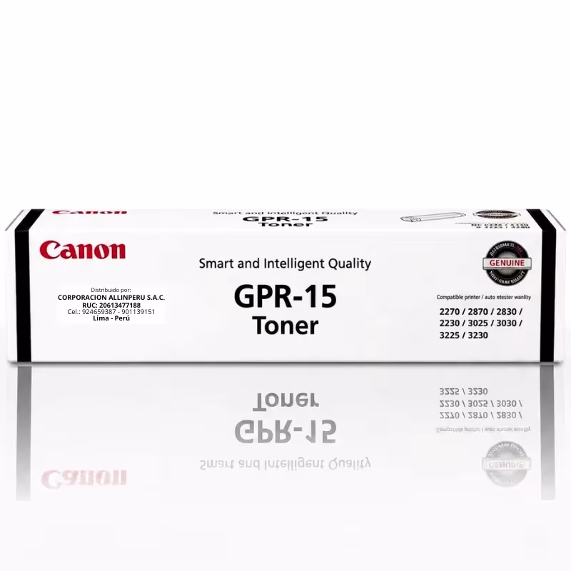 Toner Canon GPR-15 Negro original sellado, vista frontal