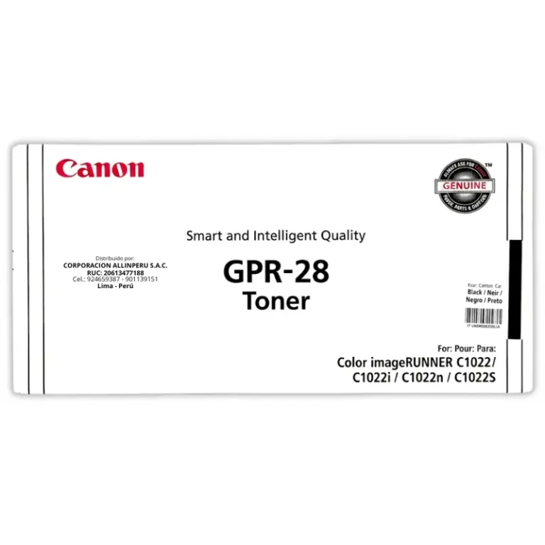 Tóner Canon GPR-28K negro original sellado caja cerrada