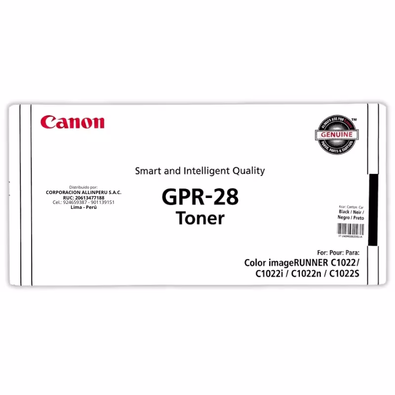 Tóner Canon GPR-28K negro original sellado caja cerrada
