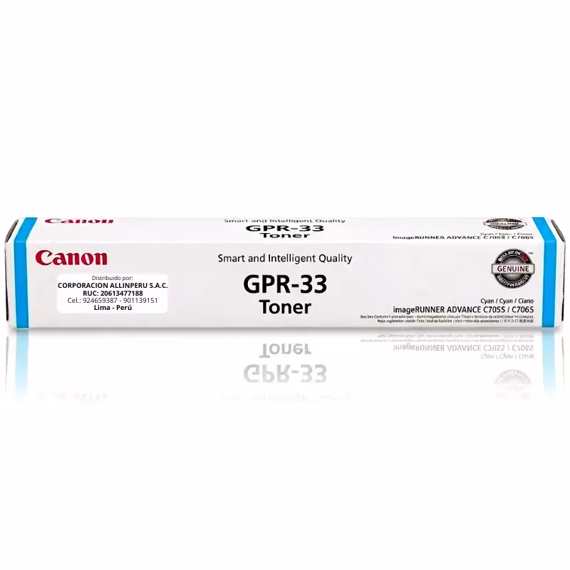 Toner Canon GPR-33 cyan original para ImageRUNNER ADVANCE C7065 C7055