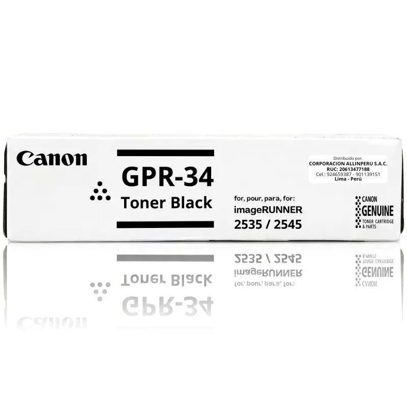 Toner Canon GPR-34 negro original para imageRUNNER iR2535 iR2545 — vista frontal