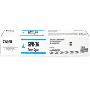 Tóner Canon GPR-36 cian original sellado para iR ADVANCE C2025