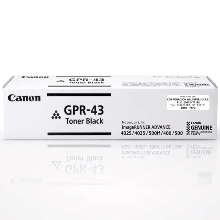 Toner Canon GPR-43 Negro original sellado para iR-ADV 4035 y 4025