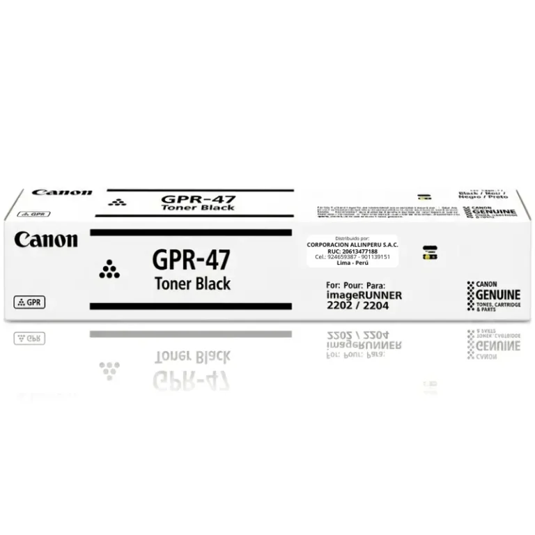 Toner Canon GPR-47 Negro original para imageRUNNER 2202 y 2002 — vista frontal del cartucho