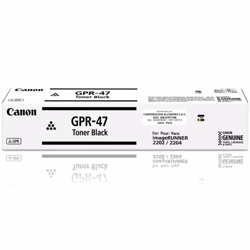 Toner Canon GPR-47 Negro original para imageRUNNER 2202 y 2002 — vista frontal del cartucho