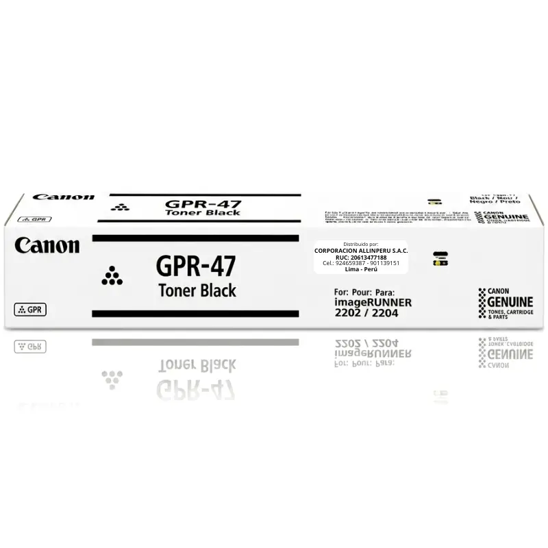 Toner Canon GPR-47 Negro original para imageRUNNER 2202 y 2002 — vista frontal del cartucho
