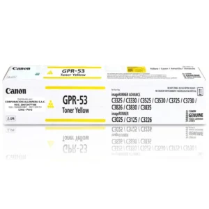 Toner Canon GPR-53Y Amarillo original sellado fondo blanco