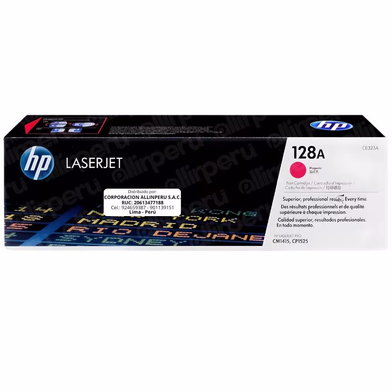 Toner HP 128A Magenta CE323A para LaserJet Pro CM1415 CP1525