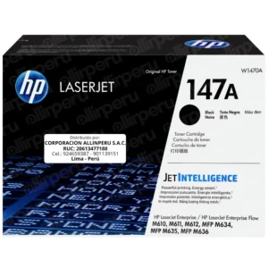 Toner HP 147A Negro W1470A para LaserJet M610 M611 M612 M634 M635 M636
