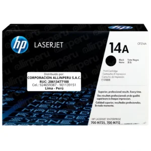 Toner HP 14A Negro CF214A para LaserJet 700 M712 M725