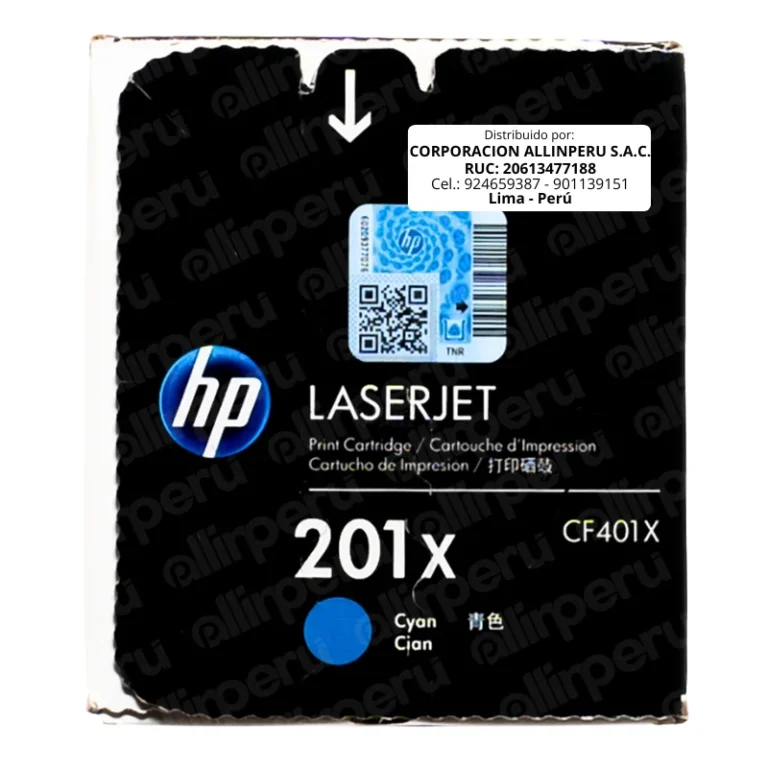 Toner HP 201X Cian CF401X LaserJet M277 M252 M274