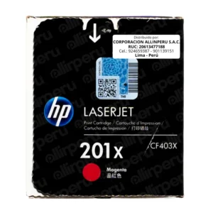 Toner HP 201X Magenta CF403X LaserJet M277 M252 M274 lateral