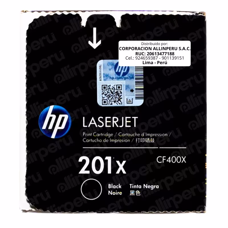 Toner HP 201X Negro CF400X LaserJet M277 M252 M274