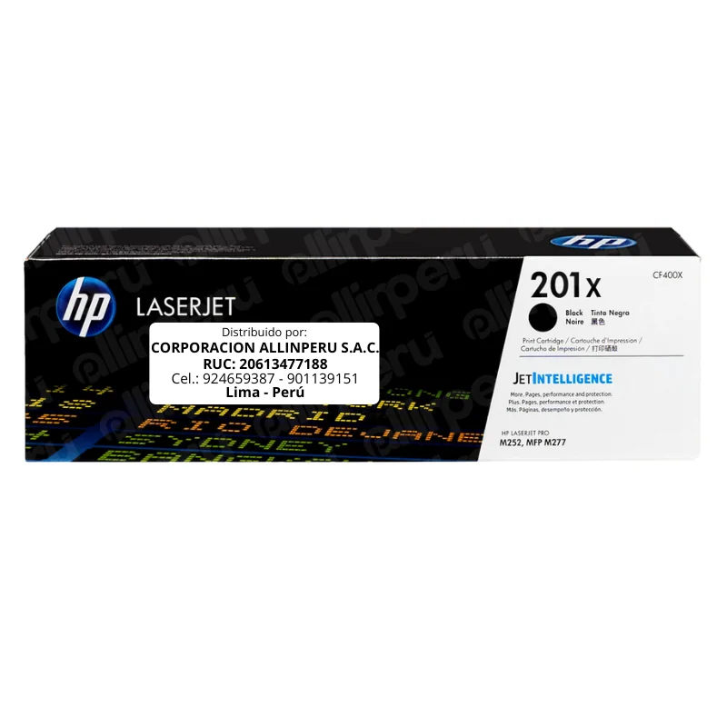 Toner HP 201X Negro CF400X para LaserJet M277 M252 M274