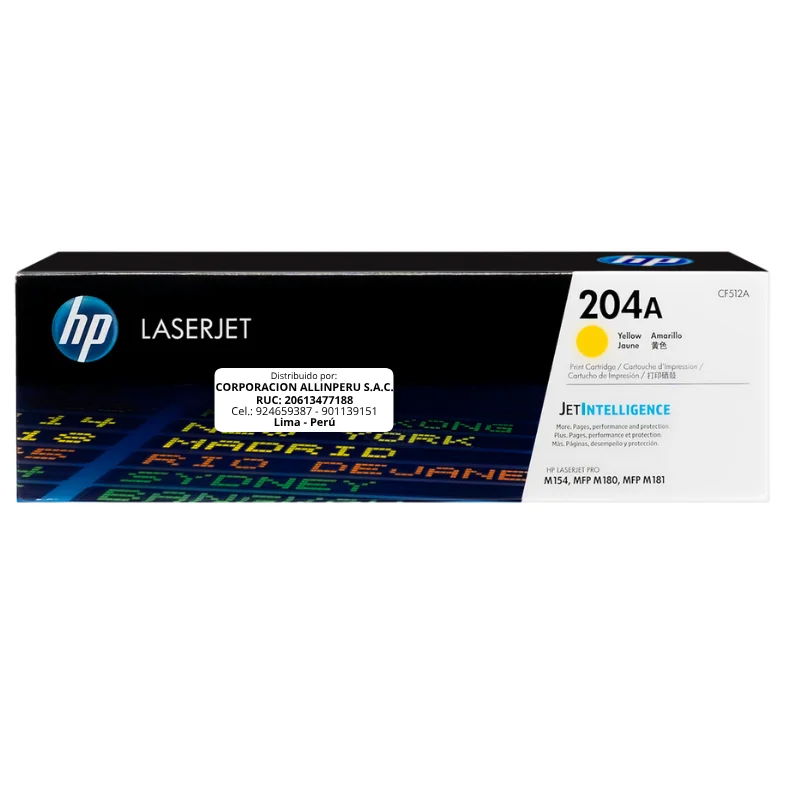 Foto de tóner HP 204A amarillo CF512A original