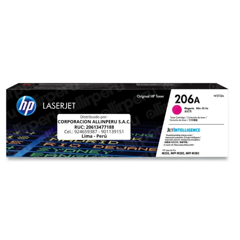 Tóner HP 206A Magenta W2113A - M255 M282 M290