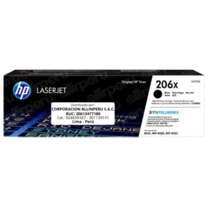Toner HP 206X Negro W2110X para LaserJet Pro M255 M282 M290