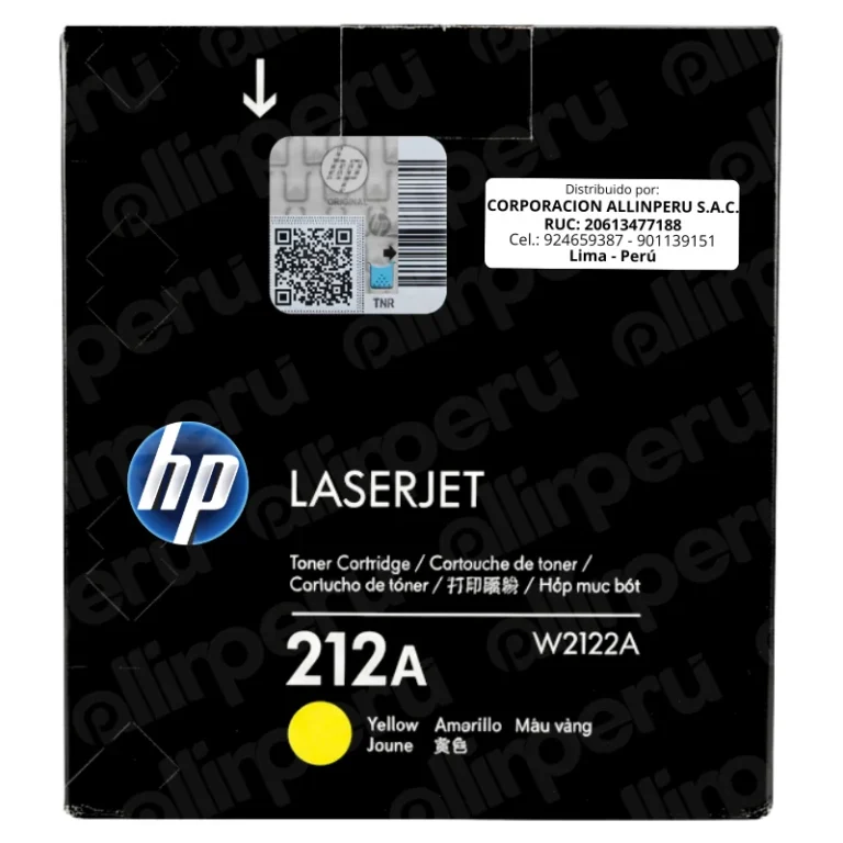 Tóner HP 212A Amarillo W2122A LaserJet