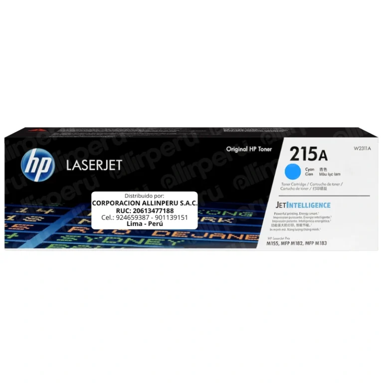 Toner HP 215A Cian W2311A para LaserJet M155 M182 M183