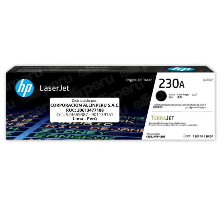 Tóner HP 230A Negro W2300A LaserJet 4203 4303