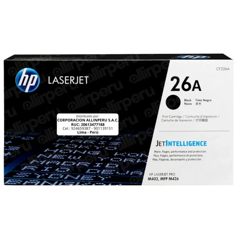 Toner HP 26A Negro CF226A para LaserJet M402 M426