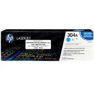 Toner HP 304A Cian CC531A para LaserJet CM2320 y CP2025